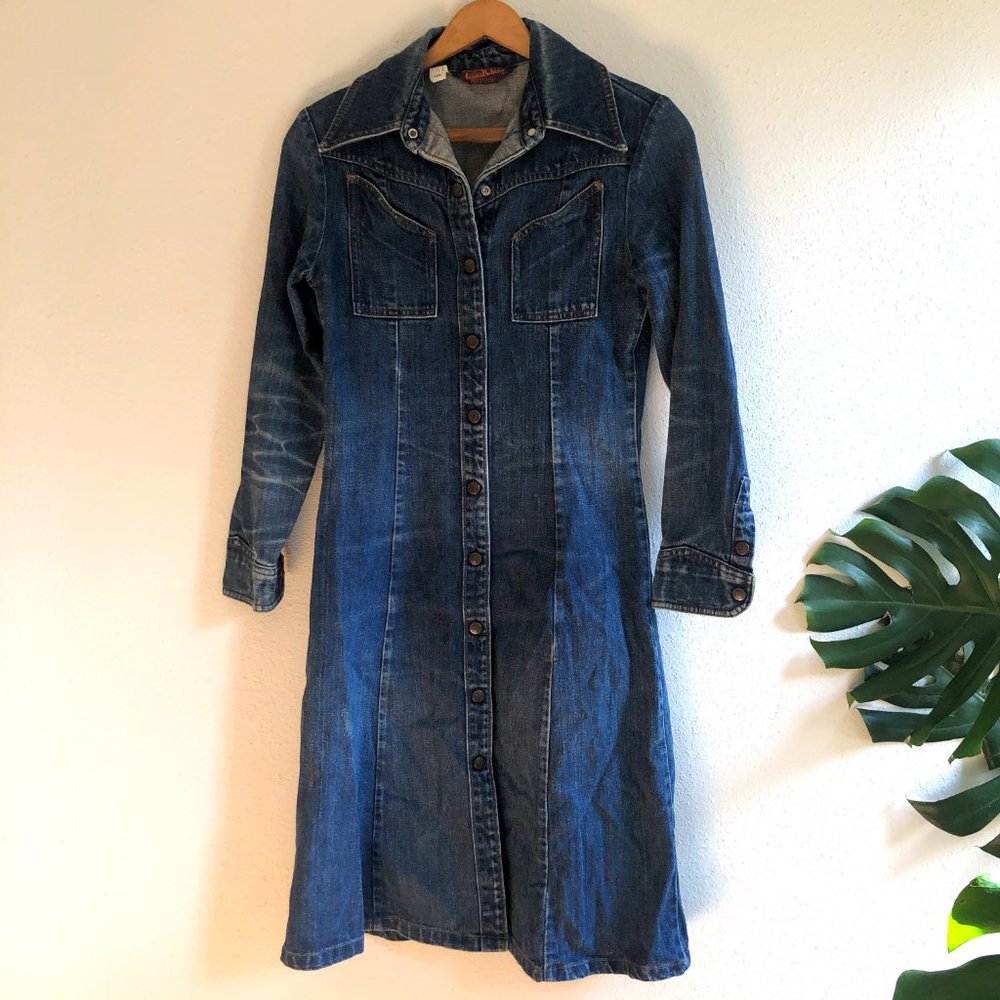Vintage 70s Denim Landlubber Jeans Dress - image 2